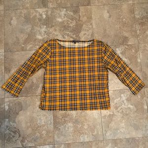Children’s yellow plaid top